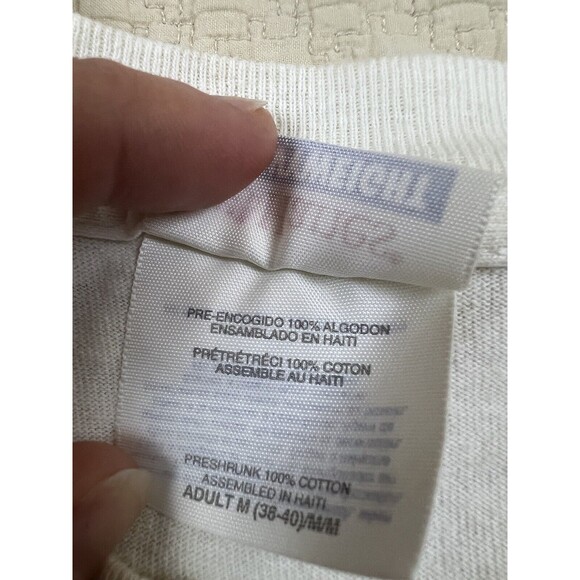 Caribbean St. Thomas Tee Hanes Shirt Adult Medium M‎ White Short Sleeve Mens - Picture 4 of 9